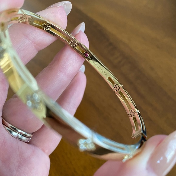 Verona Diamond Flower Bangle - Picture 7 of 12